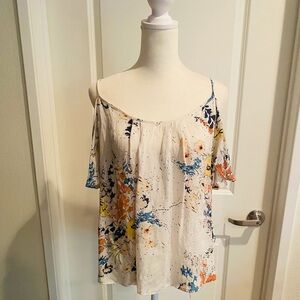 Joie floral open shoulder top